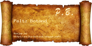 Peltz Botond névjegykártya